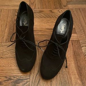 Yves Saint Laurent Lace Up Booties
